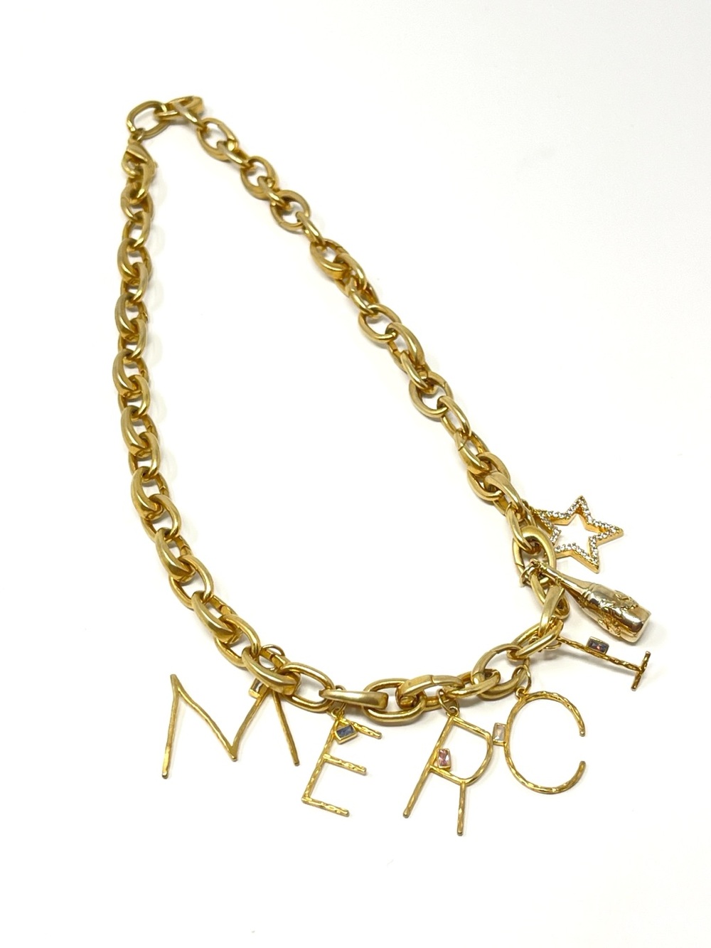 New Anthropologie Gold Charm Necklace - Picture 2 of 5